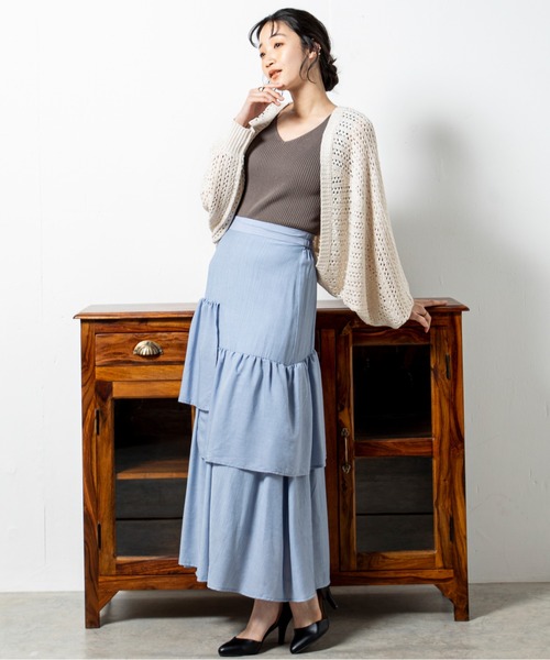 MILLION CARATS（ミリオンカラッツ）の「アシメフリルスカート（スカート・レディース・ブルー/ブラック・FREE）」の5枚目の写真