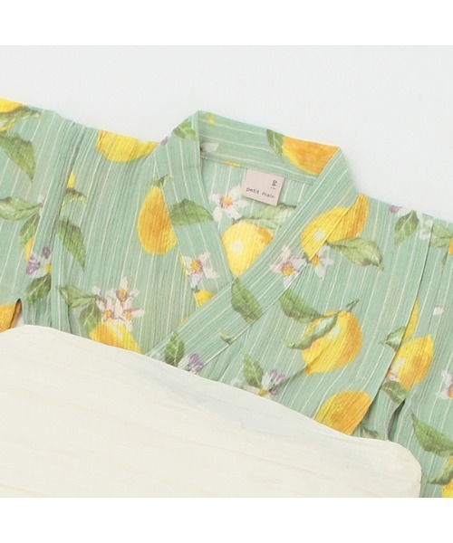 petit main（プティマイン）の「【WEB限定】【プティプラ】レモン総柄浴衣（浴衣・キッズ・ミント・90cm/130cm/110cm/120cm/100cm）」の18枚目の写真