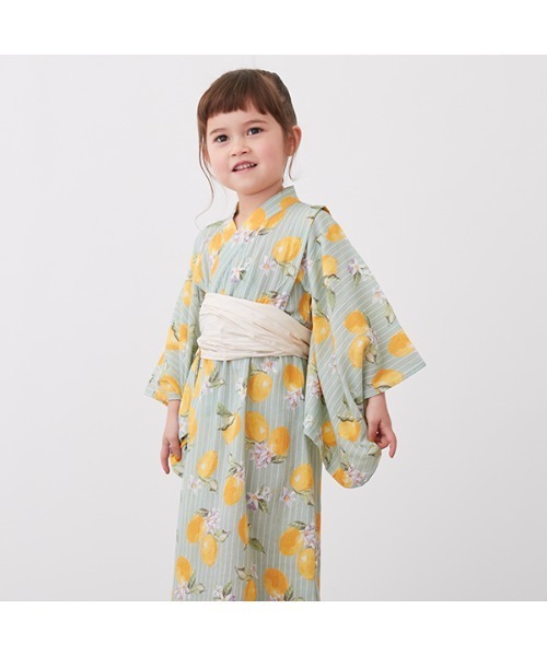 petit main（プティマイン）の「【WEB限定】【プティプラ】レモン総柄浴衣（浴衣・キッズ・ミント・90cm/130cm/110cm/120cm/100cm）」の16枚目の写真