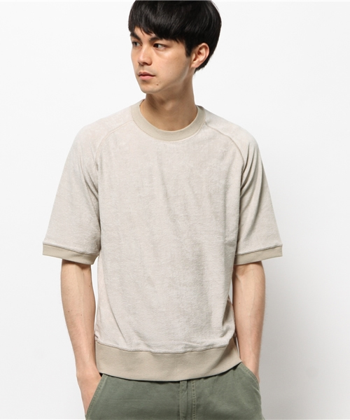 417 EDIFICE（フォーワンセブンエディフィス）の「◇パイルラグランクルーネック TEE（Tシャツ/カットソー・メンズ・グレー/ホワイト/ベージュ系その他/カーキ/ブルー・MEDIUM/SMALL/LARGE）」の3枚目の写真