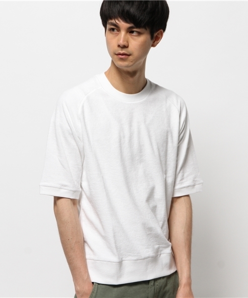 417 EDIFICE（フォーワンセブンエディフィス）の「◇パイルラグランクルーネック TEE（Tシャツ/カットソー・メンズ・グレー/ホワイト/ベージュ系その他/カーキ/ブルー・MEDIUM/SMALL/LARGE）」の2枚目の写真