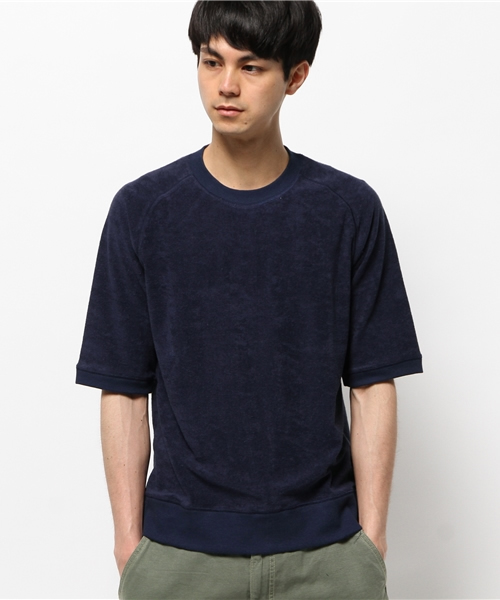 417 EDIFICE（フォーワンセブンエディフィス）の「◇パイルラグランクルーネック TEE（Tシャツ/カットソー・メンズ・グレー/ホワイト/ベージュ系その他/カーキ/ブルー・MEDIUM/SMALL/LARGE）」の5枚目の写真