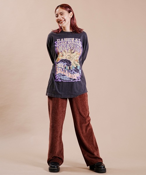 BILLABONG(ビラボン)の「BILLABONG/ビラボン ロンT ビンテージグラフィック WASH加工 BD014-053(Tシャツ/カットソー・レディース・ブラック/パープル・M/L)」の6枚目の写真