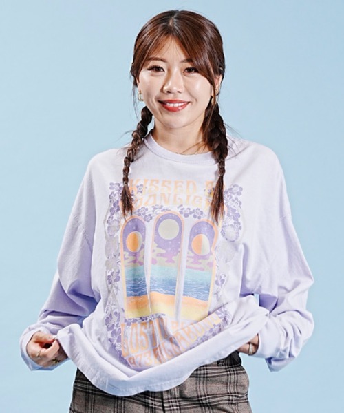 BILLABONG(ビラボン)の「BILLABONG/ビラボン ロンT ビンテージグラフィック WASH加工 BD014-053(Tシャツ/カットソー・レディース・ブラック/パープル・M/L)」の13枚目の写真