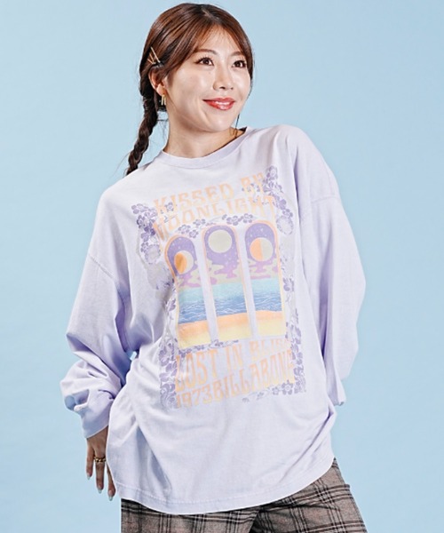 BILLABONG(ビラボン)の「BILLABONG/ビラボン ロンT ビンテージグラフィック WASH加工 BD014-053(Tシャツ/カットソー・レディース・ブラック/パープル・M/L)」の14枚目の写真
