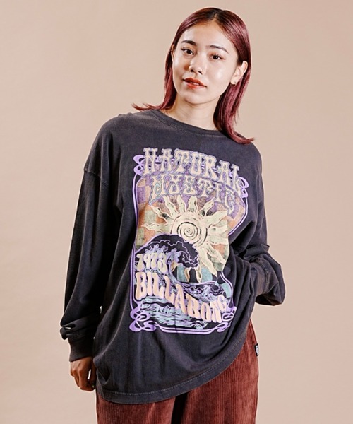 BILLABONG(ビラボン)の「BILLABONG/ビラボン ロンT ビンテージグラフィック WASH加工 BD014-053(Tシャツ/カットソー・レディース・ブラック/パープル・M/L)」の11枚目の写真