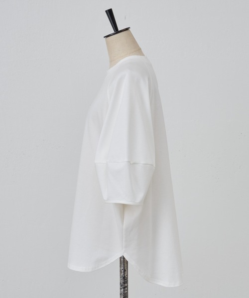 BEARDSLEY（ビアズリー）の「ランタンソデTシャツ（Tシャツ/カットソー・レディース・ホワイト/ブラック・FREE）」の14枚目の写真