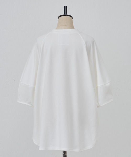 BEARDSLEY（ビアズリー）の「ランタンソデTシャツ（Tシャツ/カットソー・レディース・ホワイト/ブラック・FREE）」の15枚目の写真