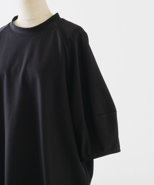 BEARDSLEY（ビアズリー）の「ランタンソデTシャツ（Tシャツ/カットソー・レディース・ホワイト/ブラック・FREE）」の5枚目の写真