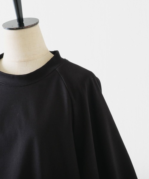 BEARDSLEY（ビアズリー）の「ランタンソデTシャツ（Tシャツ/カットソー・レディース・ホワイト/ブラック・FREE）」の6枚目の写真