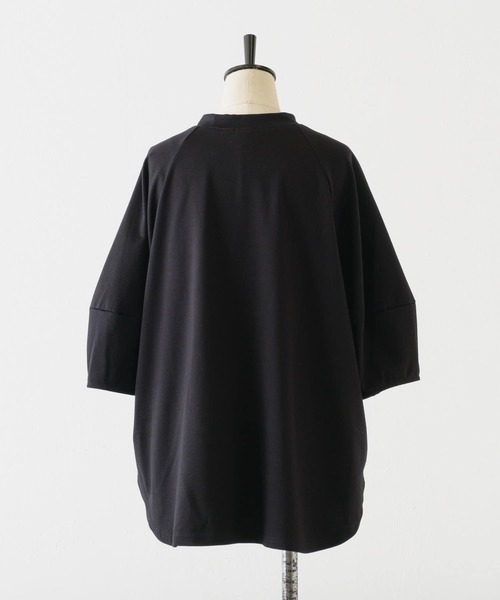 BEARDSLEY（ビアズリー）の「ランタンソデTシャツ（Tシャツ/カットソー・レディース・ホワイト/ブラック・FREE）」の4枚目の写真