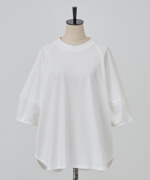 BEARDSLEY（ビアズリー）の「ランタンソデTシャツ（Tシャツ/カットソー・レディース・ホワイト/ブラック・FREE）」の20枚目の写真