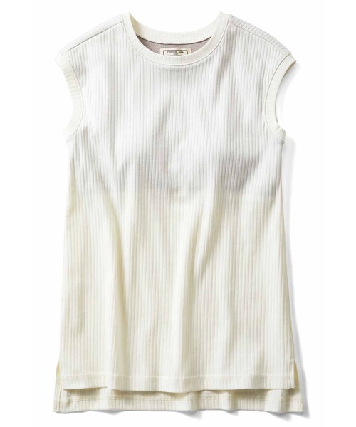 IEDIT(イディット)の「IEDIT USAコットンのカップ付きノースリーブトップス(タンクトップ・レディース・ブラウン/ホワイト/ブラック・MEDIUM/LARGE/X-LARGE/XX-LARGE/XXX-LARGE/SMALL)」の2枚目の写真