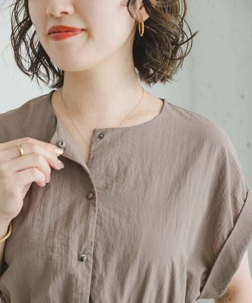 ITEMS URBANRESEARCH（アイテムズ アーバンリサーチ）の「ウェビングベルトナイロンワンピース（ワンピース・レディース・ブラック/モカ・FREE）」の20枚目の写真