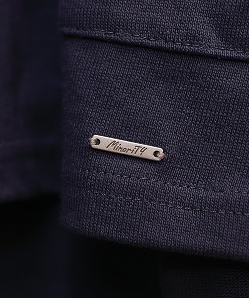 MinoriTY（マイノリティ）の「【MinoriTY】ヘビーウエイトスタンドジップ半袖パーカー フルジップ ポンチョ ハイネック メンズ コットン素材 夏服 秋服（パーカー・メンズ・ネイビー/ホワイト/パープル/グリーン/グリーン系/ネイビー系/ホワイト系/ベージュ系・M/L/S）」の18枚目の写真