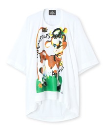 ヴィヴィアンウエストウッド　Dangerous Animal 手描きTシャツ Vivienne Westwood White Dangerous Animal T-Shirt Vivienne
