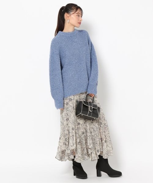 mysty woman（ミスティウーマン）の「ブークレーハイネックプルオーバー 973367（ニット/セーター・レディース・ブルー/オフホワイト/ピンク系その他/モカ・FREE）」の15枚目の写真