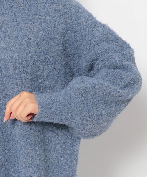 mysty woman（ミスティウーマン）の「ブークレーハイネックプルオーバー 973367（ニット/セーター・レディース・ブルー/オフホワイト/ピンク系その他/モカ・FREE）」の10枚目の写真