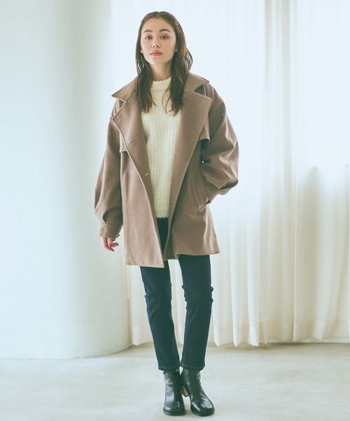 mysty woman（ミスティウーマン）の「ブークレーハイネックプルオーバー 973367（ニット/セーター・レディース・ブルー/オフホワイト/ピンク系その他/モカ・FREE）」の11枚目の写真