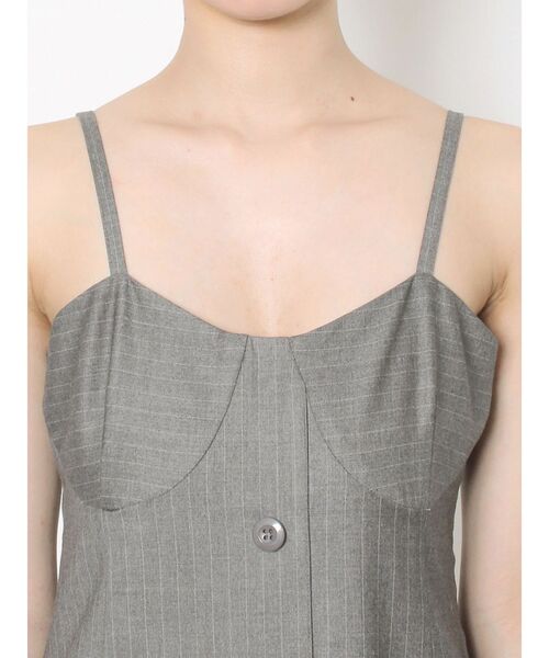 EVRIS（エヴリス）の「ストライプジャケットミニジャンスカ（ワンピース・レディース・グレー/カーキ・FREE）」の15枚目の写真