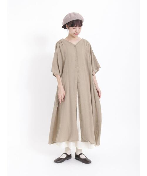 Samansa Mos2（サマンサ モスモス）の「ドビーリングドットスカート（スカート・レディース・オフホワイト/ボルドー/ベージュ/ブラック・F）」の7枚目の写真