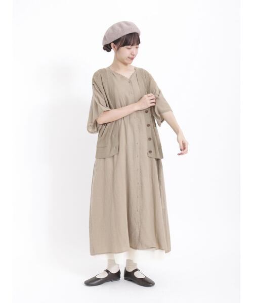 Samansa Mos2（サマンサ モスモス）の「ドビーリングドットスカート（スカート・レディース・オフホワイト/ボルドー/ベージュ/ブラック・F）」の9枚目の写真