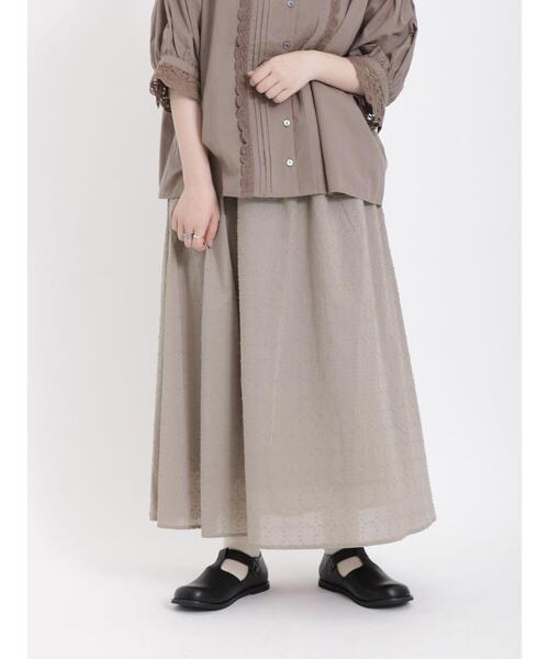 Samansa Mos2（サマンサ モスモス）の「ドビーリングドットスカート（スカート・レディース・オフホワイト/ボルドー/ベージュ/ブラック・F）」の11枚目の写真