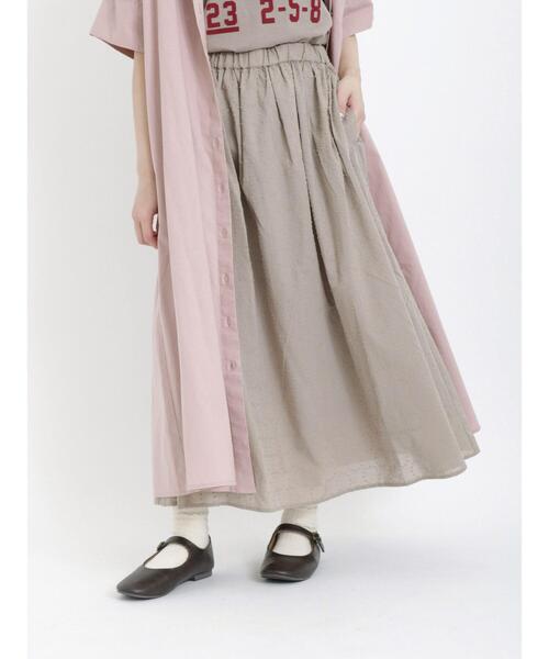 Samansa Mos2（サマンサ モスモス）の「ドビーリングドットスカート（スカート・レディース・オフホワイト/ボルドー/ベージュ/ブラック・F）」の16枚目の写真