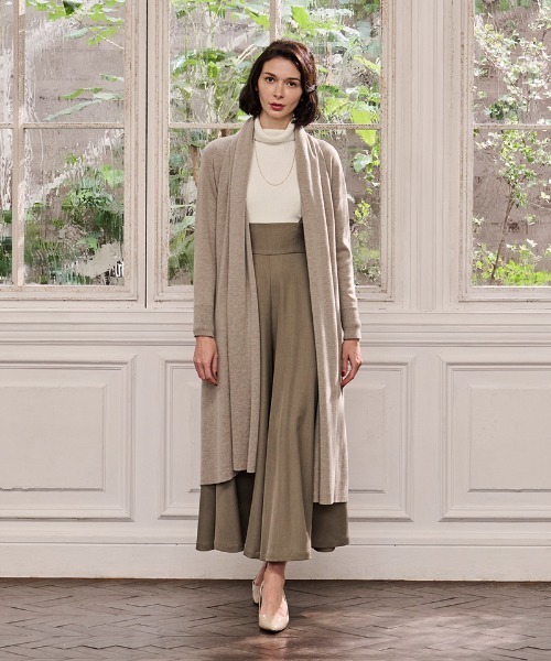 JENNE(ジェンヌ)の「ショールカラーニットコーディガン(カーディガン/ボレロ・レディース・ブラック/ベージュ・SMALL/LARGE/MEDIUM)」の2枚目の写真