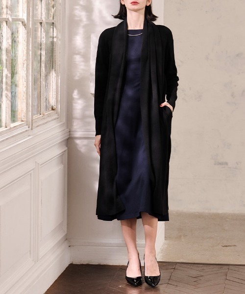 JENNE(ジェンヌ)の「ショールカラーニットコーディガン(カーディガン/ボレロ・レディース・ブラック/ベージュ・SMALL/LARGE/MEDIUM)」の17枚目の写真