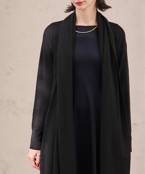 JENNE(ジェンヌ)の「ショールカラーニットコーディガン(カーディガン/ボレロ・レディース・ブラック/ベージュ・SMALL/LARGE/MEDIUM)」の19枚目の写真