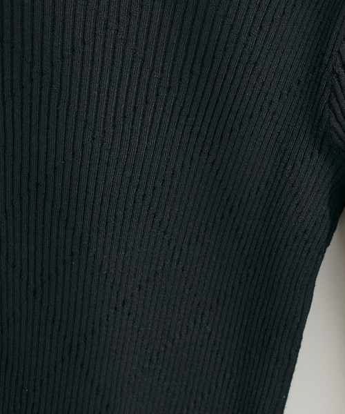 natural couture(ナチュラルクチュール)の「ダイヤ柄プチハイリブニット(ニット/セーター・レディース・オレンジ/ブルー/ブラック/オフホワイト・FREE)」の14枚目の写真