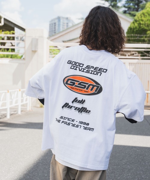 WEGO(ウィゴー)の「WEGO/レイヤードスリーブバックロゴロンT(Tシャツ/カットソー・メンズ・ブラック/ホワイト・LARGE/MEDIUM)」の10枚目の写真