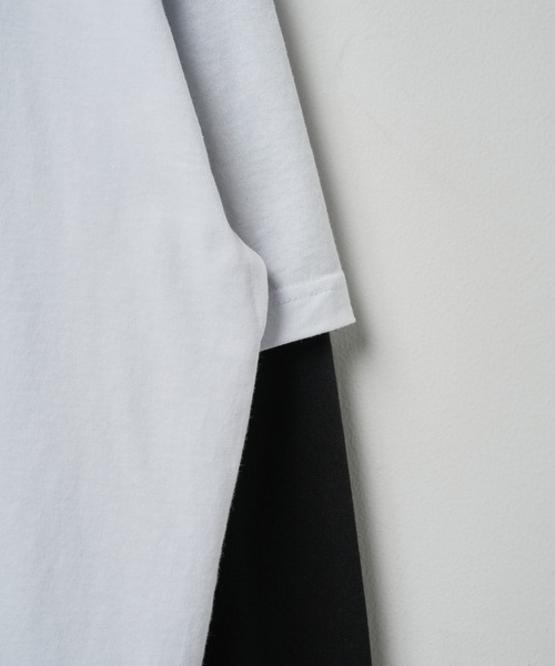 WEGO(ウィゴー)の「WEGO/レイヤードスリーブバックロゴロンT(Tシャツ/カットソー・メンズ・ブラック/ホワイト・LARGE/MEDIUM)」の17枚目の写真
