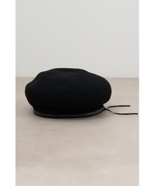 AZUL by moussy（アズールバイマウジー）の「BASQUE BERET/バスクベレー（ハンチング/ベレー帽・レディース・ブラック/グレー・FREE）」の4枚目の写真