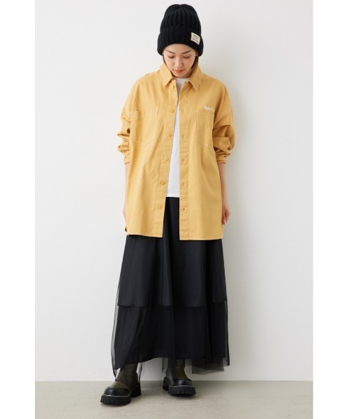 RODEO CROWNS WIDE BOWL（ロデオクラウンズワイドボウル）の「リバーシブルチュールスカート（スカート・レディース・アイボリー/ブラック/カーキ・FREE）」の4枚目の写真