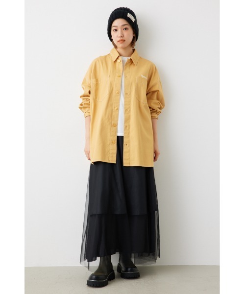 RODEO CROWNS WIDE BOWL（ロデオクラウンズワイドボウル）の「リバーシブルチュールスカート（スカート・レディース・アイボリー/ブラック/カーキ・FREE）」の5枚目の写真