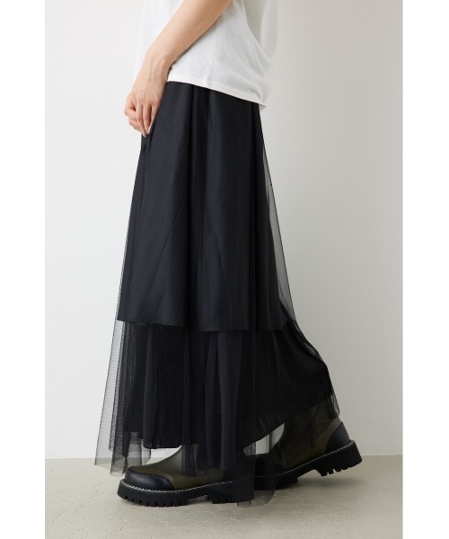 RODEO CROWNS WIDE BOWL（ロデオクラウンズワイドボウル）の「リバーシブルチュールスカート（スカート・レディース・アイボリー/ブラック/カーキ・FREE）」の7枚目の写真