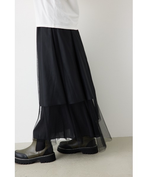 RODEO CROWNS WIDE BOWL（ロデオクラウンズワイドボウル）の「リバーシブルチュールスカート（スカート・レディース・アイボリー/ブラック/カーキ・FREE）」の8枚目の写真