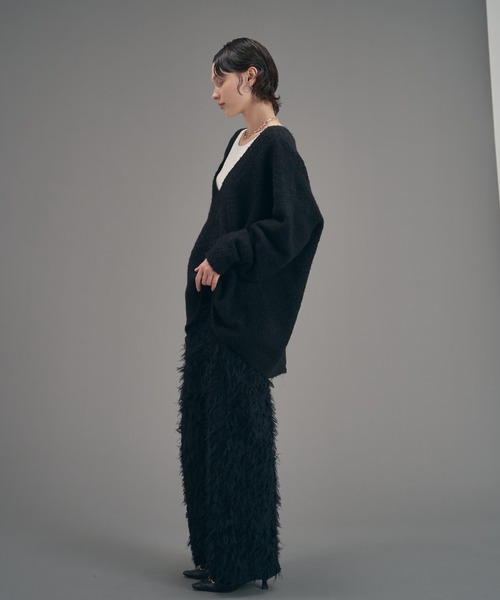 MECRE（メクル）の「ジャガードストレートパンツ（その他パンツ・レディース・ホワイト/ブラック・S/M）」の9枚目の写真