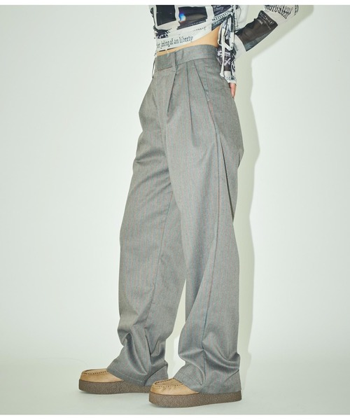 ANLIBERTY ANAP（アンリバティアナップ）の「ピンストライプスラックス【セットアップ対応】（スラックス・レディース・ブラック/グレー・S/M）」の10枚目の写真