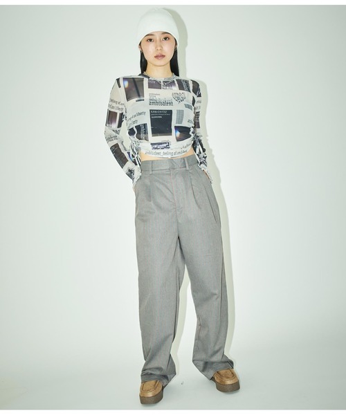 ANLIBERTY ANAP（アンリバティアナップ）の「ピンストライプスラックス【セットアップ対応】（スラックス・レディース・ブラック/グレー・S/M）」の14枚目の写真