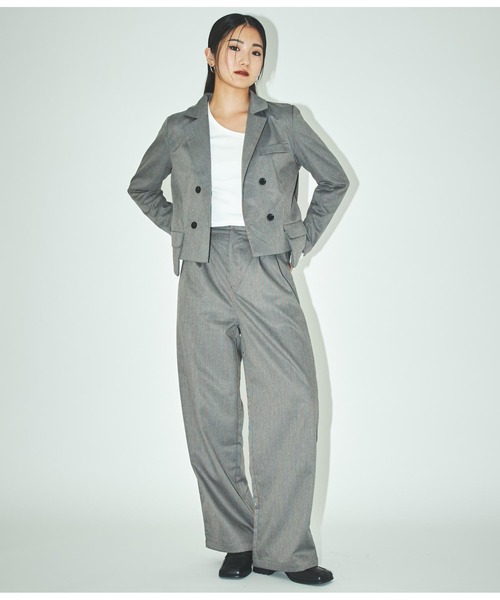 ANLIBERTY ANAP（アンリバティアナップ）の「ピンストライプスラックス【セットアップ対応】（スラックス・レディース・ブラック/グレー・S/M）」の17枚目の写真