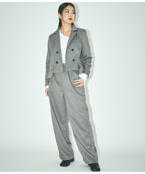 ANLIBERTY ANAP（アンリバティアナップ）の「ピンストライプスラックス【セットアップ対応】（スラックス・レディース・ブラック/グレー・S/M）」の18枚目の写真