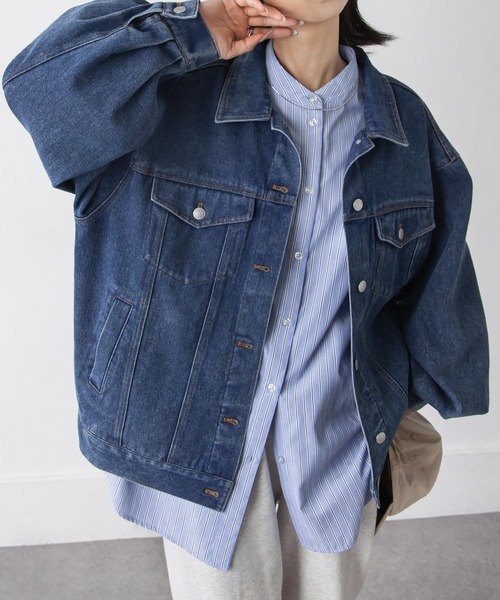 Chillfar（チルファー）の「オーバーサイズデニムジャケット（デニムジャケット・レディース・サックスブルー/ブルー・FREE）」の16枚目の写真