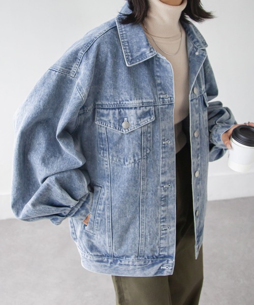 Chillfar（チルファー）の「オーバーサイズデニムジャケット（デニムジャケット・レディース・サックスブルー/ブルー・FREE）」の4枚目の写真