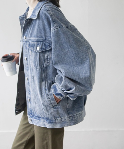 Chillfar（チルファー）の「オーバーサイズデニムジャケット（デニムジャケット・レディース・サックスブルー/ブルー・FREE）」の5枚目の写真