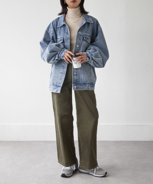 Chillfar（チルファー）の「オーバーサイズデニムジャケット（デニムジャケット・レディース・サックスブルー/ブルー・FREE）」の10枚目の写真
