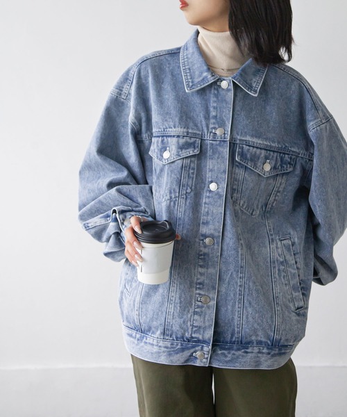 Chillfar（チルファー）の「オーバーサイズデニムジャケット（デニムジャケット・レディース・サックスブルー/ブルー・FREE）」の6枚目の写真