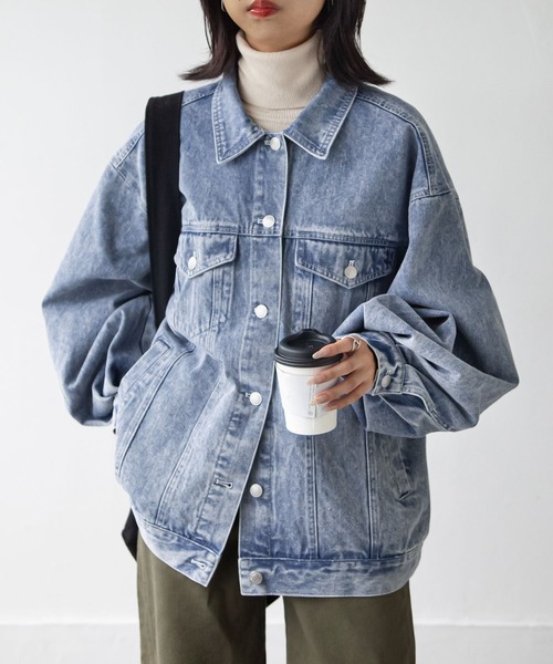 Chillfar（チルファー）の「オーバーサイズデニムジャケット（デニムジャケット・レディース・サックスブルー/ブルー・FREE）」の8枚目の写真